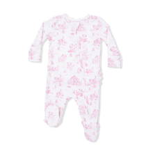 Puppy Toile Pink 2 Way Zipper Footie
