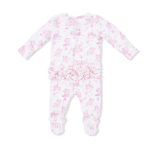Puppy Toile Pink 2 Way Zipper Footie