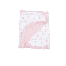 Dainty Buds and Bows Ruffle Blanket