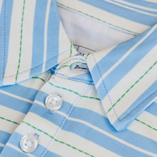 Kyle Polo - Blue & Green Ticking Stripe