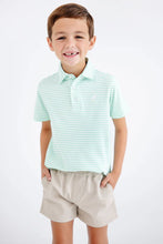 Prim and Proper Polo Pima-Grace Bay Green Stripe