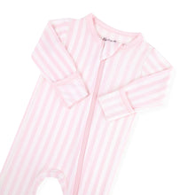 Zippered Footie in Small Sakura Stripe