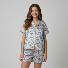 SATIN LOUNGEWEAR SET- AMERICAN COWGIRL PRINT