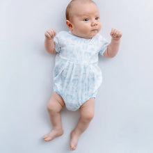 Wild West Toile Short Sleeve Boy Bubble - Light Blue
