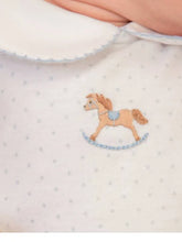 Rocking Horse Lt. Blue Bitty Dot Bloomer Set