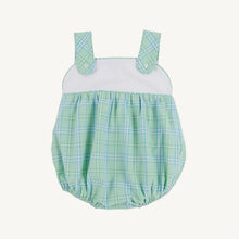 Bingham Bubble, Pelham Bay Plaid (Green) with Worth Avenue White