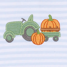 Pumpkin Tractor Appliqué Bubble
