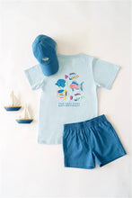 Sir Proper's T-Shirt, Buckhead Blue with Fish