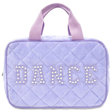 Love to Dance Quilted Large Velveteen Cosmetic Bag
