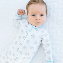 Santa Baby Footie Light Blue