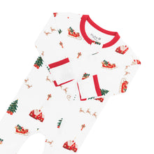 Zippered Footie in Santa Sleigh