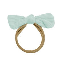 Ribbed Nylon Bow in Sage