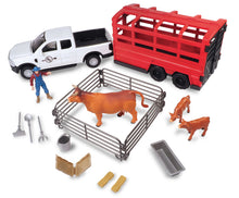 Big Country Adventure 18-Piece Truck & Cattle Trailer Playset