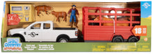 Big Country Adventure 18-Piece Truck & Cattle Trailer Playset