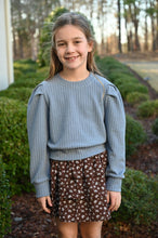 Jane Sweatshirt Textured French Blue