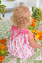 Rosey Romper Bridgetown Harbour Hand Block with Winter Park Pink