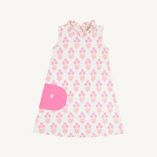 Lizzie’s Luxe Leisure Dress Bridgetown Harbour Hand Block with Winter Park Pink