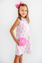 Lizzie’s Luxe Leisure Dress Bridgetown Harbour Hand Block with Winter Park Pink