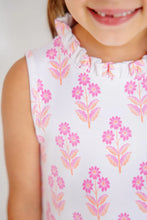 Lizzie’s Luxe Leisure Dress Bridgetown Harbour Hand Block with Winter Park Pink