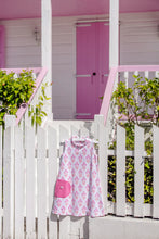 Lizzie’s Luxe Leisure Dress Bridgetown Harbour Hand Block with Winter Park Pink