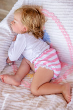 Byrde Bloomer-Swim Caicos Cabana Stripe Hampton’s Hot Pink