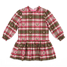 Hannah Dress - Pink Horseshoe Plaid