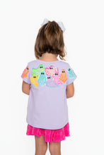 Kids Lavender Multi Gingham Ghost Patch Tee