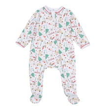 Christmas in the City Print Zip Footie