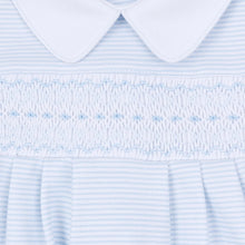 Benjamin Smocked Footie Light Blue
