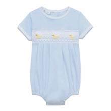 Little Ducklings Classics Smocked Bubble - Light Blue