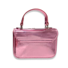Rhinestone Decor Patent Purse Pink