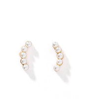 Screwback Stud Earrings - Abigail Pearl Gold