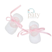 White Paty Knit Slippers #156
