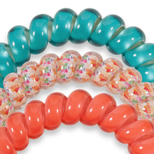 Spiral Hair Coils | Large | Coral Craze Hair Ties