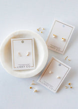 Screwback Stud Earrings - Abigail Pearl Gold