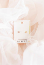 Screwback Stud Earrings - Nora Heart Pink