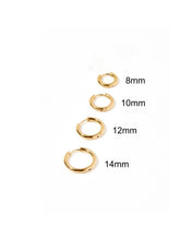 Huggie Earrings - Scarlett Hoop Gold 8mm