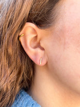 Sparkle Bar Mini Pave Gold Earrings