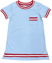 Landry Dress - Game Day Light Blue