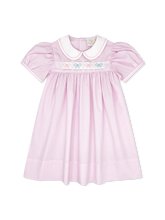 Ruth Ribbon Dress- Baby Pink Minigingham