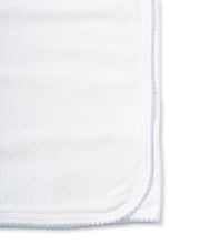 White/Blue New Kissy Dots Print Blanket