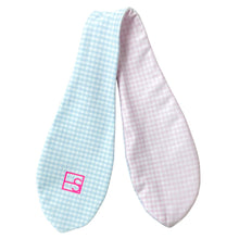 Tee Tie, blue/pink gingham