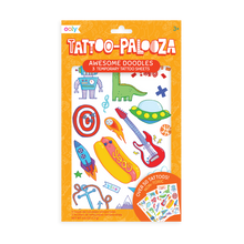 tattoo-palooza temporary tattoos - awesome doodles - 3 sheets