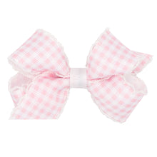 WeeOnes Gingham Print Moonstitch Bow, Mini