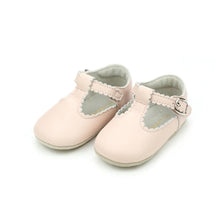 Elodie Pink Scalloped Crib Shoe
